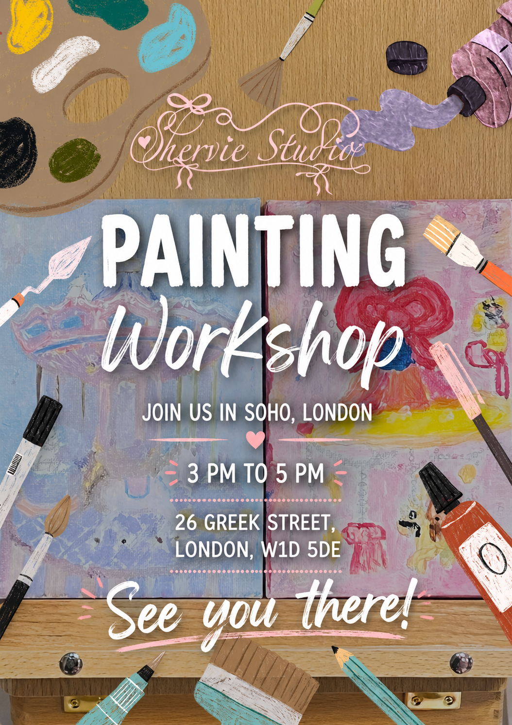 Shervie Studio Painting Workshop poster