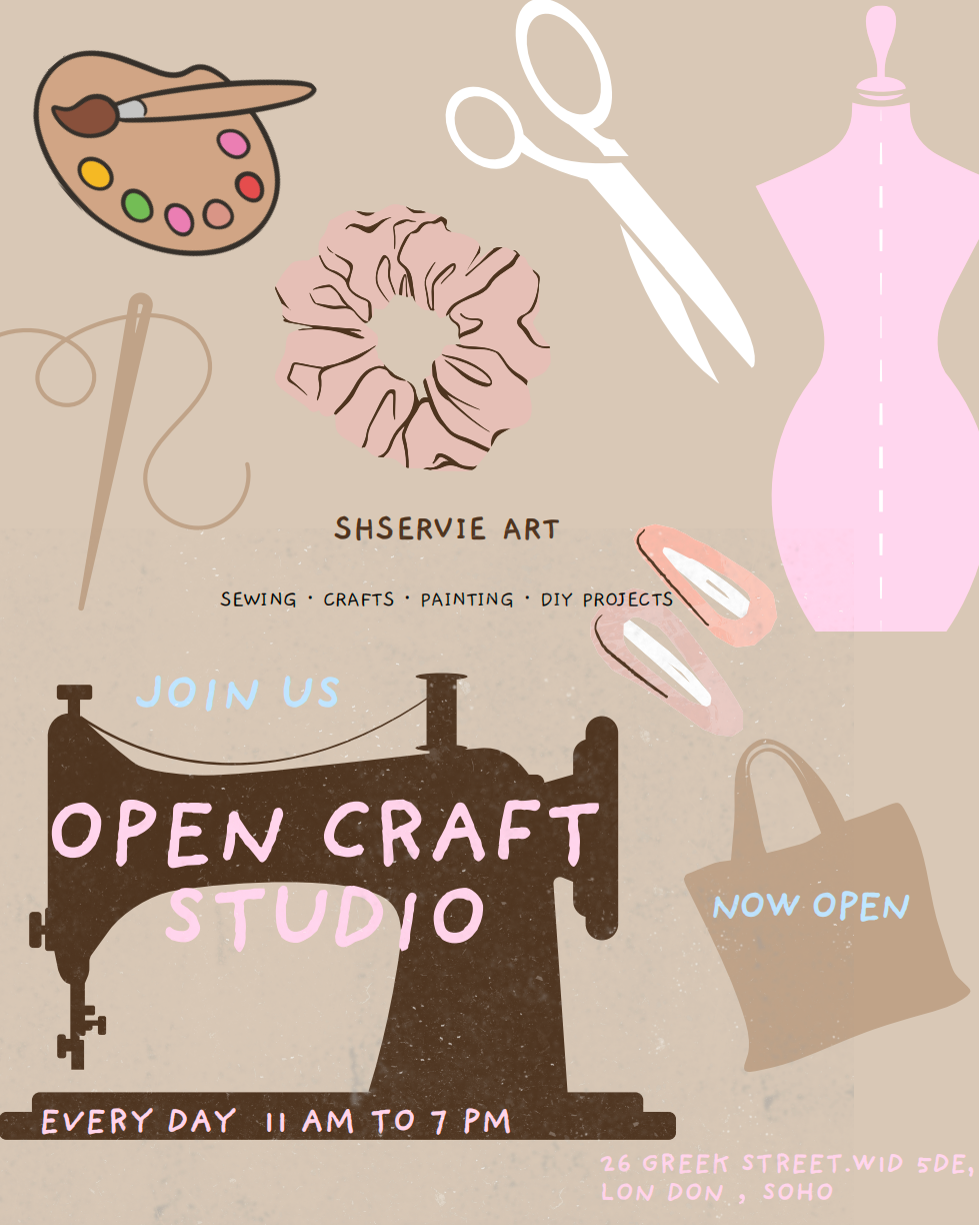 Shervie Art open craft studio poster