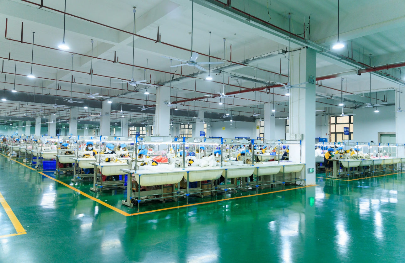 Manufacturing workshop floor for wholesale production